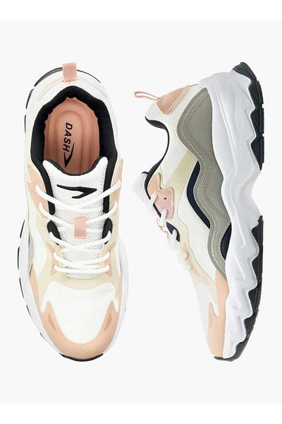 Dash Panelled Sports Shoes with Lace-Up Closure