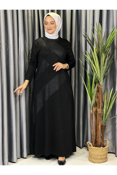 Butik büyük beden Viscose Combed Cotton Dress