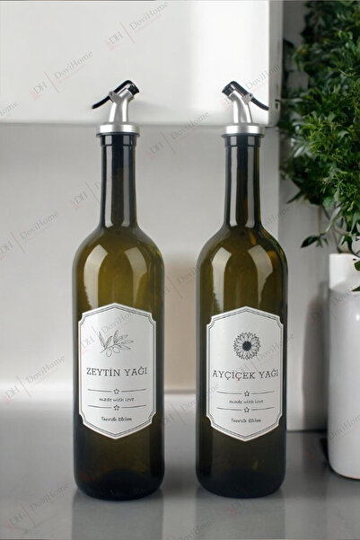 Alacarte 2'li 750 ml Zeytinyağı Sıvıyağ Şişesi Yağdanlık Yağlık 750 ML | Etik...