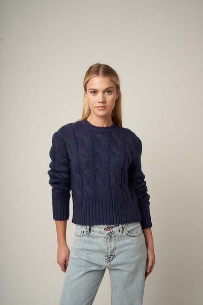 citycenterfashion Pulover de damă cu decolteu triplu cu model tricotat Cty-abr-7372