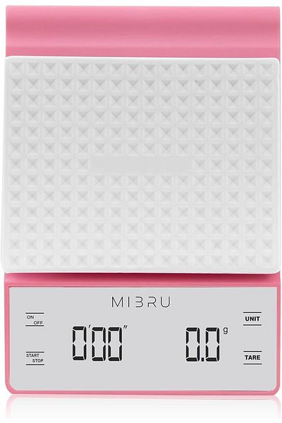 MIBRU V60 Coffee 4 Pcs Premium Pour Over Manual Coffee Maker With Scale&funnel&filter&server 02 Pink Set