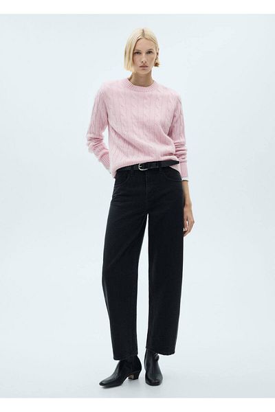 MANGO Woman Pulover de lână cu model tricotat
