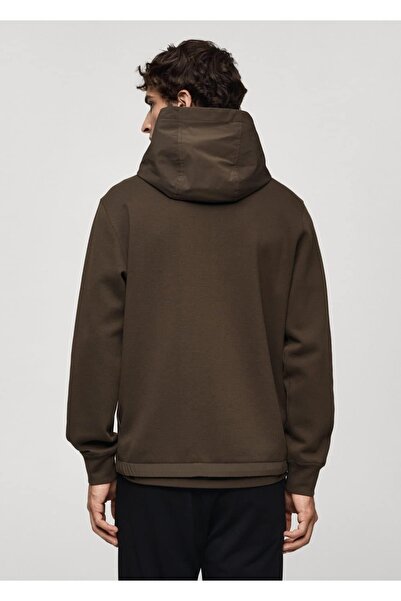 MANGO Man Comfort strech kumaş regular fit kapüşonlu sweatshirt