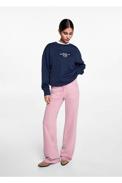 Mango Teen Hanorac din bumbac cu model