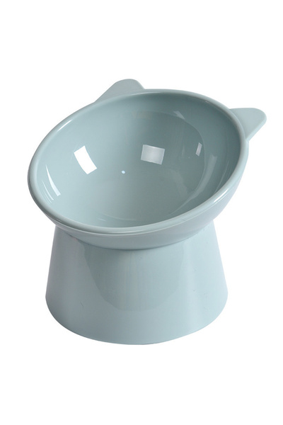 Choice وعاء طعام القطط المائل باللون الرمادي وعاء مرتفع للقطط طبق طعام القطط المريح المضاد للقيء وعاء طعام القطط المرتفع