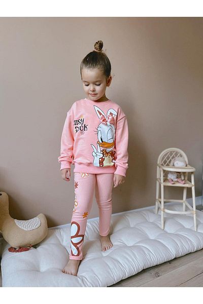 Lolliboomkids Νέα σεζόν χαριτωμένη πάπια με τύπωμα τριών κλωστών χωρίς ανύψωση 3D κορδέλα Λεπτομερές κάτω επάνω σετ
