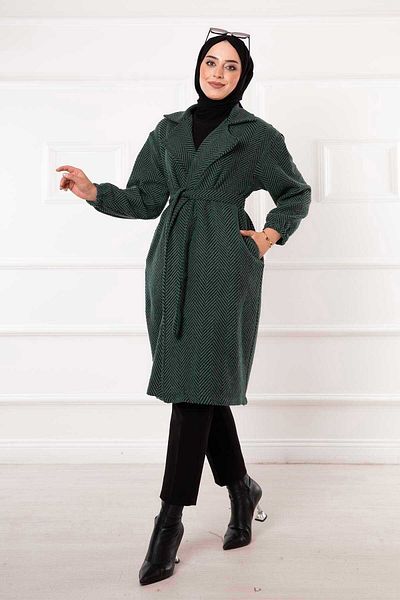 EBRUTESETTÜR Herringbone Patterned Coat