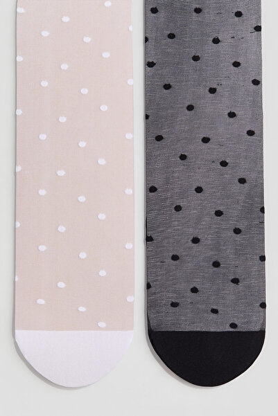 H&M 2'li Diz Boyu Çorap