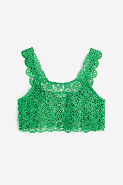 H&M Kısa Dantel Üst