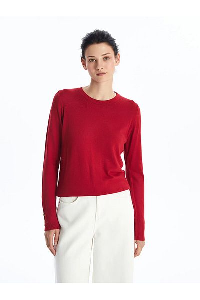 LC Waikiki Basic Crew Neck Plain Long Sleeve Women's Knitwear Sweater