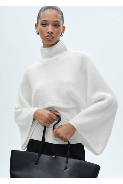 MANGO Woman Stand Collar Karma Sweater