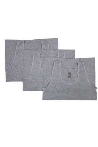 Tutku 0136 Tutku Women's - Gray Ribbed Wide Strap Tank Top, Pack of 6