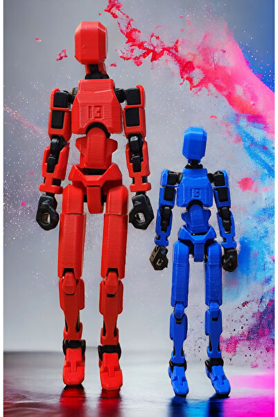 Suelo Butik Büyük Boy! Titan 13 Robot Dummy Kırmızı Siyah Tüm Eklemleri Hareketli Aksiyon Figürü