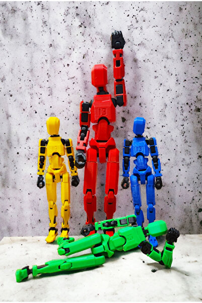 Suelo Butik Büyük Boy! Titan 13 Robot Dummy Kırmızı Siyah Tüm Eklemleri Hareketli Aksiyon Figürü