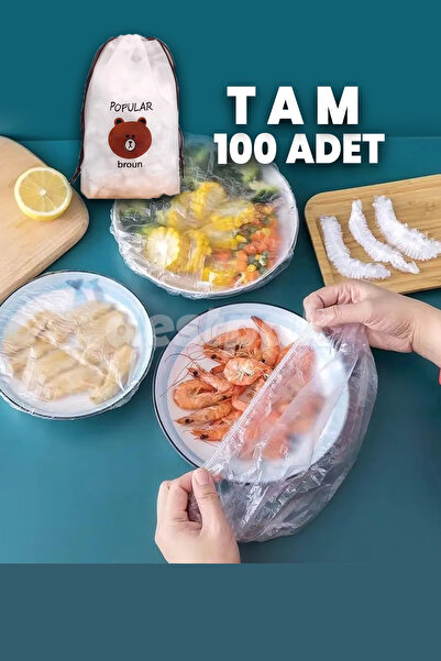 Destpak 100 Adet Tabak Bonesi - Tazeliği Koruyan - Pratik - Tabak, Tencere, K...