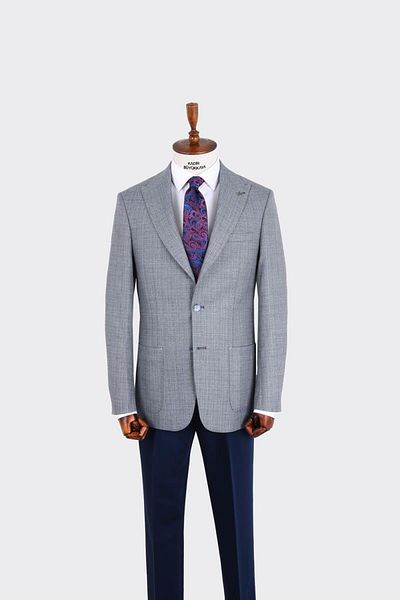 Kadir Büyükkaya Swallow Collar Men's Jacket-Kaw5076S