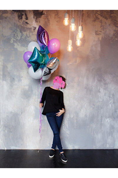 LASAGNA STORE Balloon Set Types 3Pcs Star Foil Balloon 10Pcs 12Inch Balloon