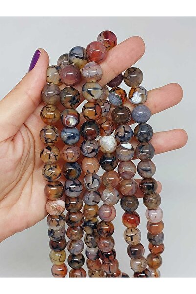 Yasamtohumu سلسلة حجر العقيق 12 ملم (53388)