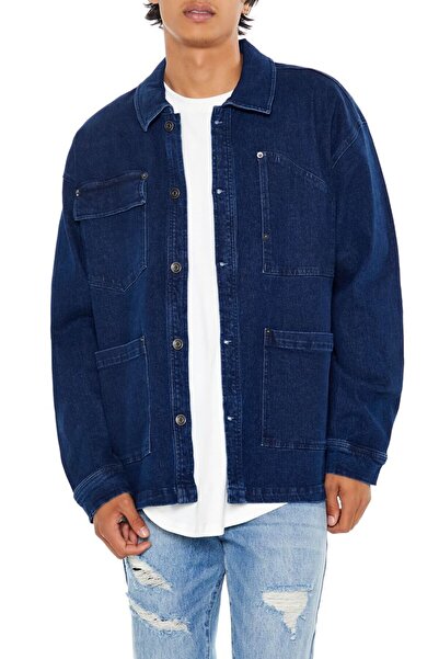 Forever 21 Denim Düşük Omuzlu Ceket