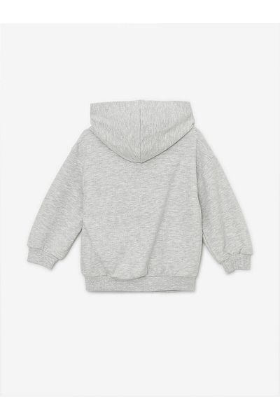 LC Waikiki سويت شيرت LCW Kids بغطاء للرأس وأكمام طويلة للفتيات