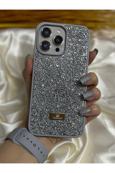 bekcase Iphone 13 Pro Uyumlu Parlak Pırlanta Taşlı Elmas Pullu Işıltılı Parıltılı Lux kılıf