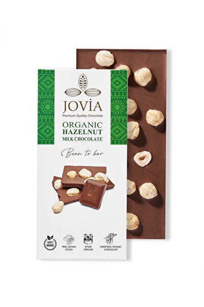 JOVİA ÇİKOLATA Organik Çikolata-sütlü Fındıklı