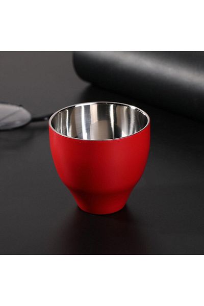 MIBRU Coffee cup vacuum stainless steel 70ml red