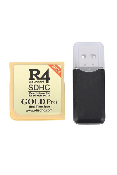 ALLOYSEED Gold R4 Sdhc Digital Memory Card Adapter Game Card Portable Flashcard Durable Material Burning Card