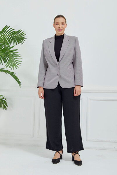 Fagi Γυναικείο κλασικό μπουφάν με κουμπιά με καρό