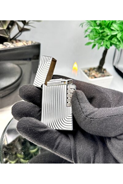 NikaŞ Dupont Model Yandan Çarklı Şık Desenli Kaliteli Hediyelik Çakmak