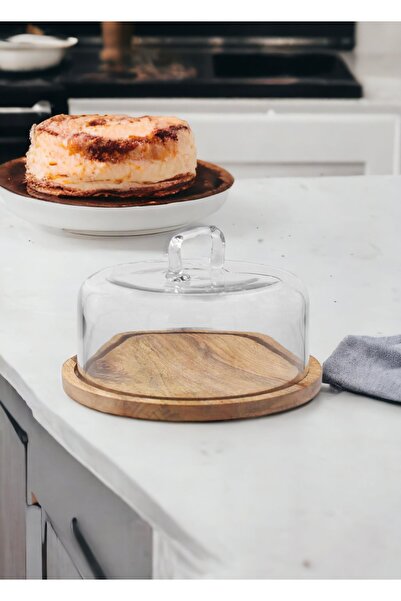 GUNES ZUCCACIYE Madera Round Cake Storage Fan 18X30X30 cm