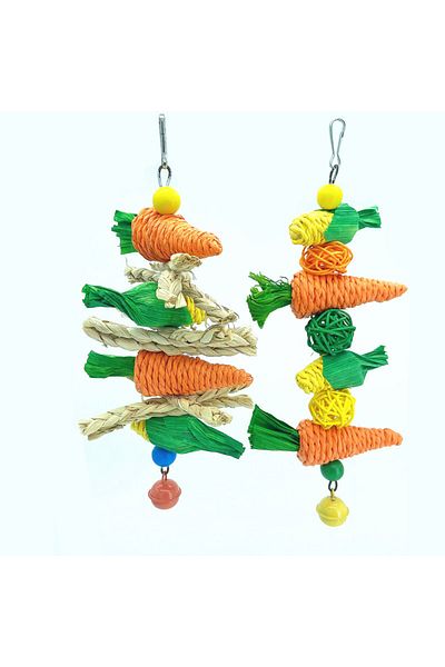 Choice 1 Pc Random Color 1pc Random Color & Style Handmade Woven Vine, Carrot & Corn Shaped Chew Toy For Sm