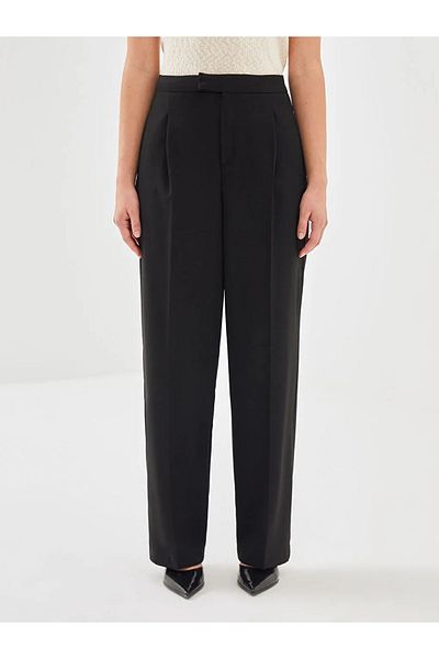 LC Waikiki Lcw Vision New Black Standard Fit Wide Leg Women's Trousers