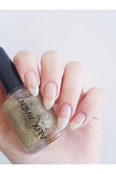 Alix Avien Simli Gold Oje 37- Yüksek Pigmentli Uzun Süreli Kalıcılık Hızlı Kuruma - Nail Lacquer 37