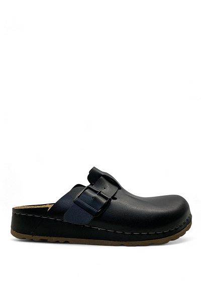 Tuğba Ortopedi S182 Closed Front Black Anatomical Slippers