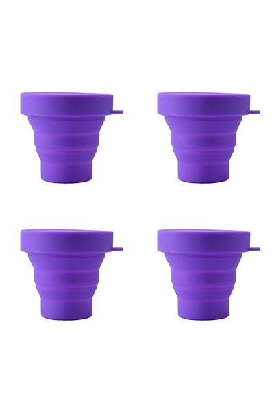 jojobebek Folding Silicone Cup And Lid Portable, Silicone Cup Picnic Cup