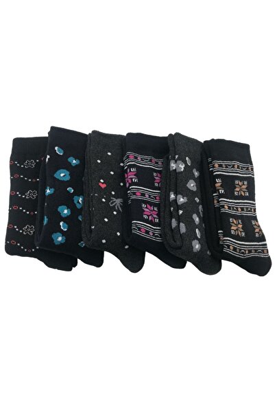 AXE SPORTSWEAR Γυναικείες χειμερινές πολύχρωμες κάλτσες με μακριές πετσέτες 6...