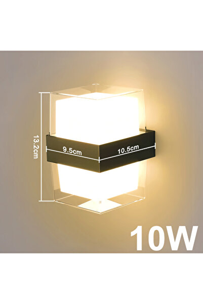 Choice مصباح حائط LED مربع أبيض بارد (5500-7000 كلفن) 220 فولت لغرفة النوم بجانب السرير وغرفة المعيشة والشرفة والممر