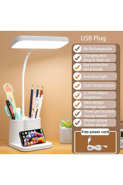 Choice USB Learning Dormitory LED Desk Lamp Eye Protection College Student Book Reading Lamp Night Light...