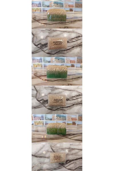 SABUNCU BABA SET OF 3 100% ORGANIC ALOEVERA, OLIVE OIL, ORGAN SOAP WITH LIFES - 120 grams