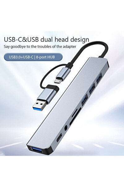 Choice 8 in 1 Port USB C Expander USB 3 Hub Type C Splitter Type C Dock Multiport Adapter USB Expander F...