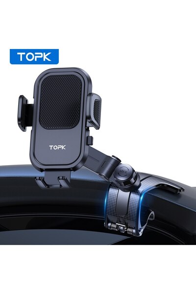 Choice حامل هاتف السيارة TOPK باللون الأسود للوحة القيادة [متعدد الزوايا ومست...