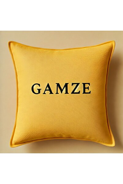 Demor Home Ki?şi?ye Özel Nakişli Soft Seri?es Acem Lale Sarisi Kirlent, Yasti...