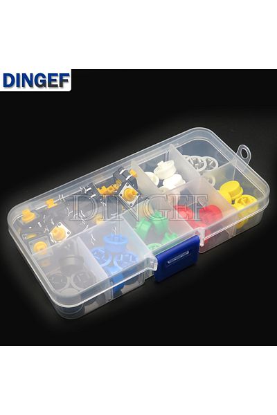 Choice 280PCS Tactile Push Button Switch Momentary 12*12*7.3MM Micro switch button + (6 colors Tact Cap)