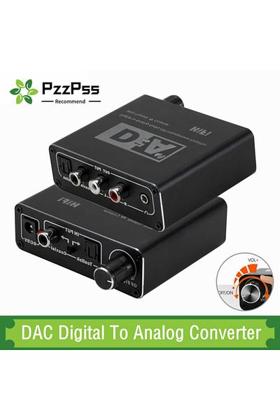 Choice PzzPss Hifi DAC Amp Digital To Analog Audio Converter RCA 3.5mm Headphone Amplifier Toslink Optic...