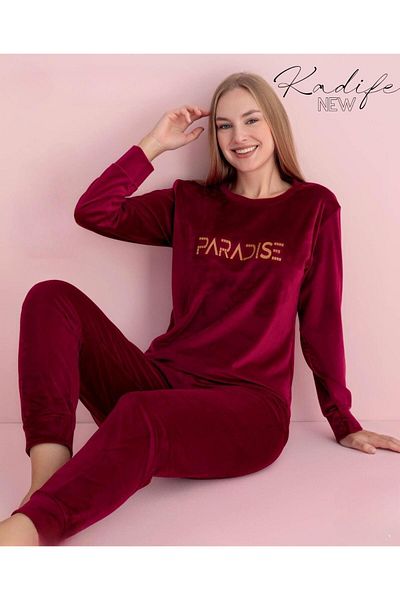 PİJAMERRY Set de pijamale de iarnă pentru femei Pijamerry, din catifea, 3017B - 1 buc
