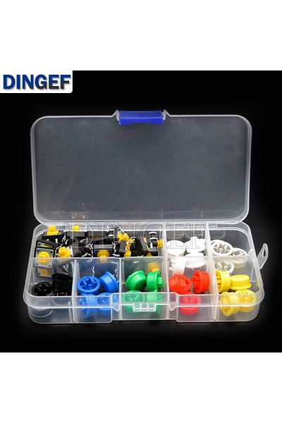 Choice 280PCS Tactile Push Button Switch Momentary 12*12*7.3MM Micro switch button + (6 colors Tact Cap)