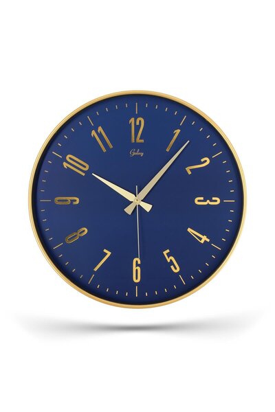 GALAX GOLD ÇERÇEVE İNCE LATİN DUVAR SAATİ 43 CM