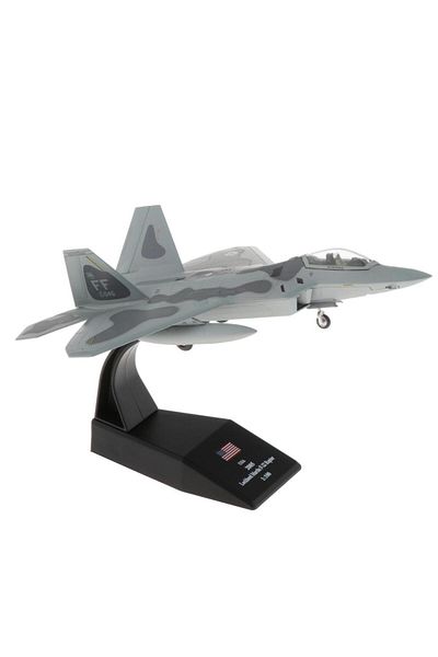 Choice 1/100th Die-Cast American F-22 Fighter Raptor Plane Aircraft Model Keepsake Raptor Aircraft Dieca...