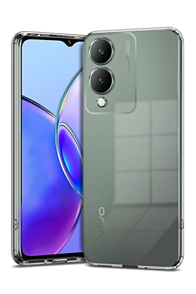 cepmoda VİVO Y17S - Clear ince Şeffaf Kapak Saydam Silikon Telefon Kılıfı - Ş...